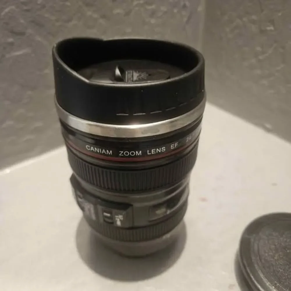 Fun Strata Camera Lens Plastic Travel Mug Drinkware